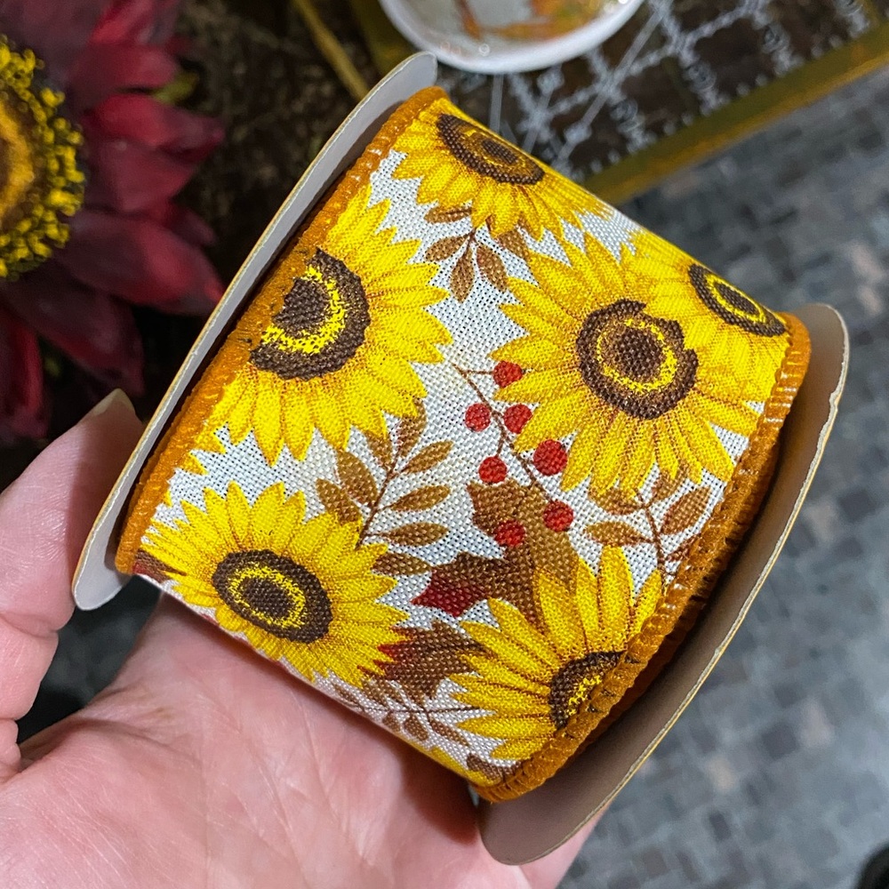 Sunflower Print ribbon